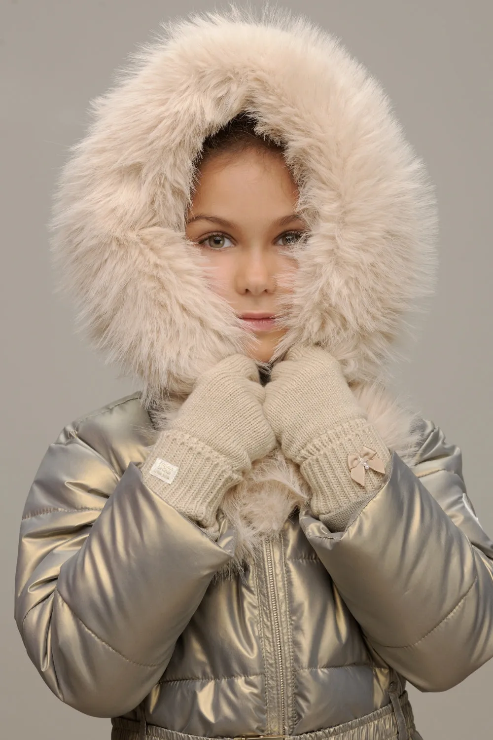 ♥ BODETTE ♥ fur-edged hood coat *Gorgeous Grey*