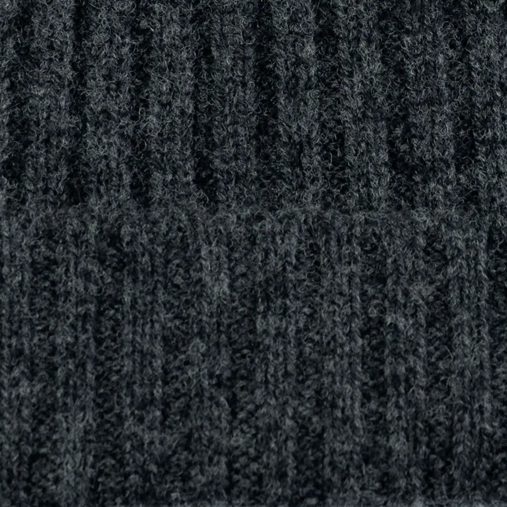 100% Lambswool Ribbed Beanie