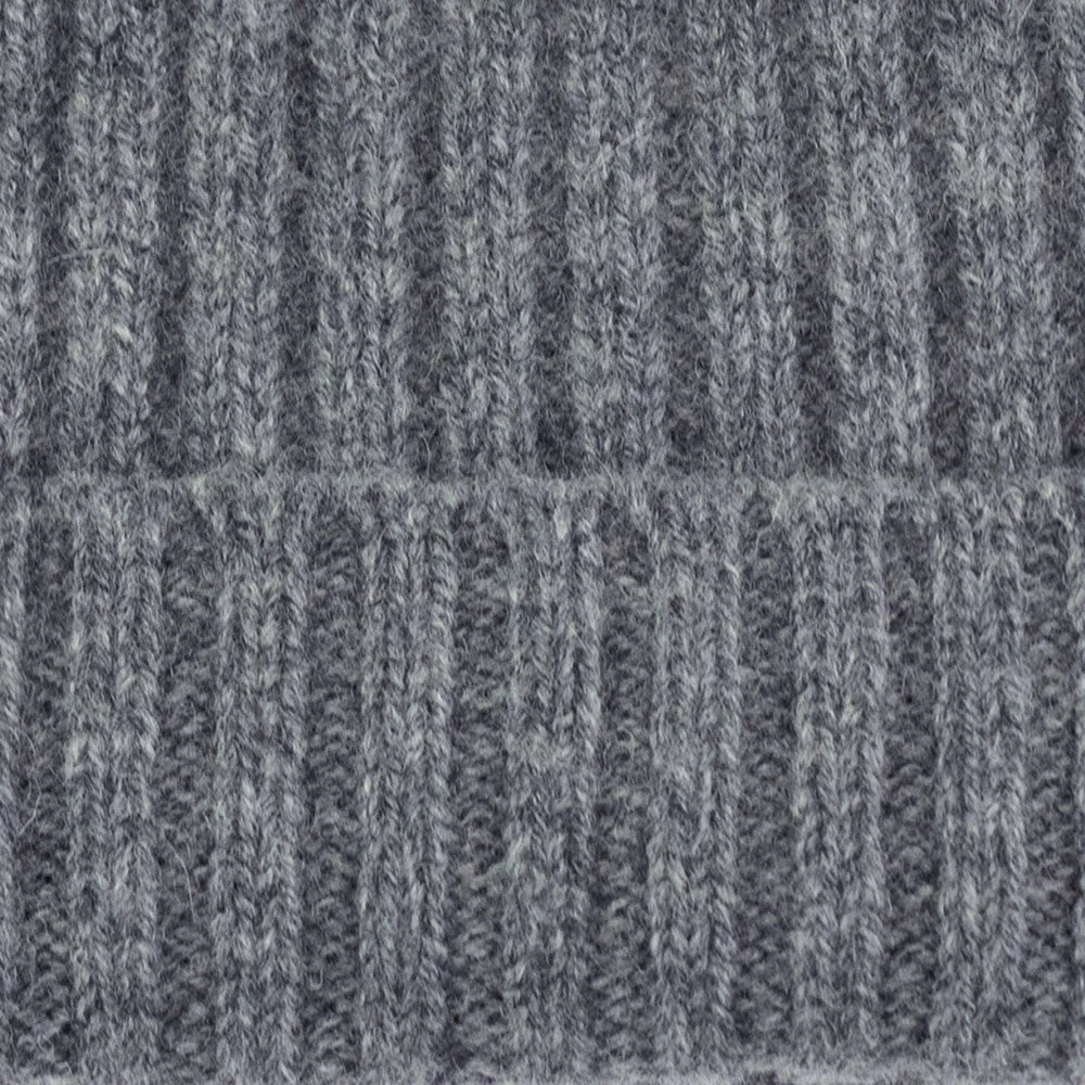 100% Lambswool Ribbed Beanie