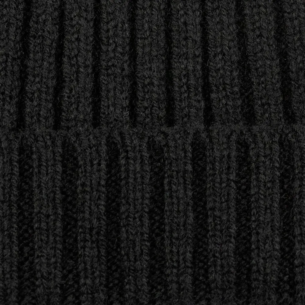 100% Lambswool Ribbed Beanie