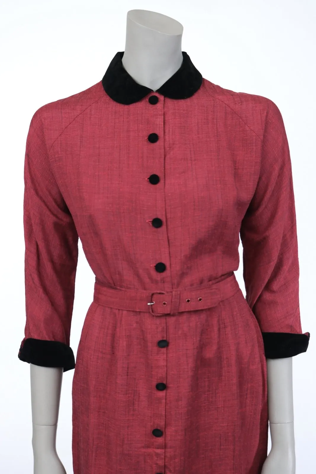 1950s Peter Pan Blouse and Pencil Skirt Set