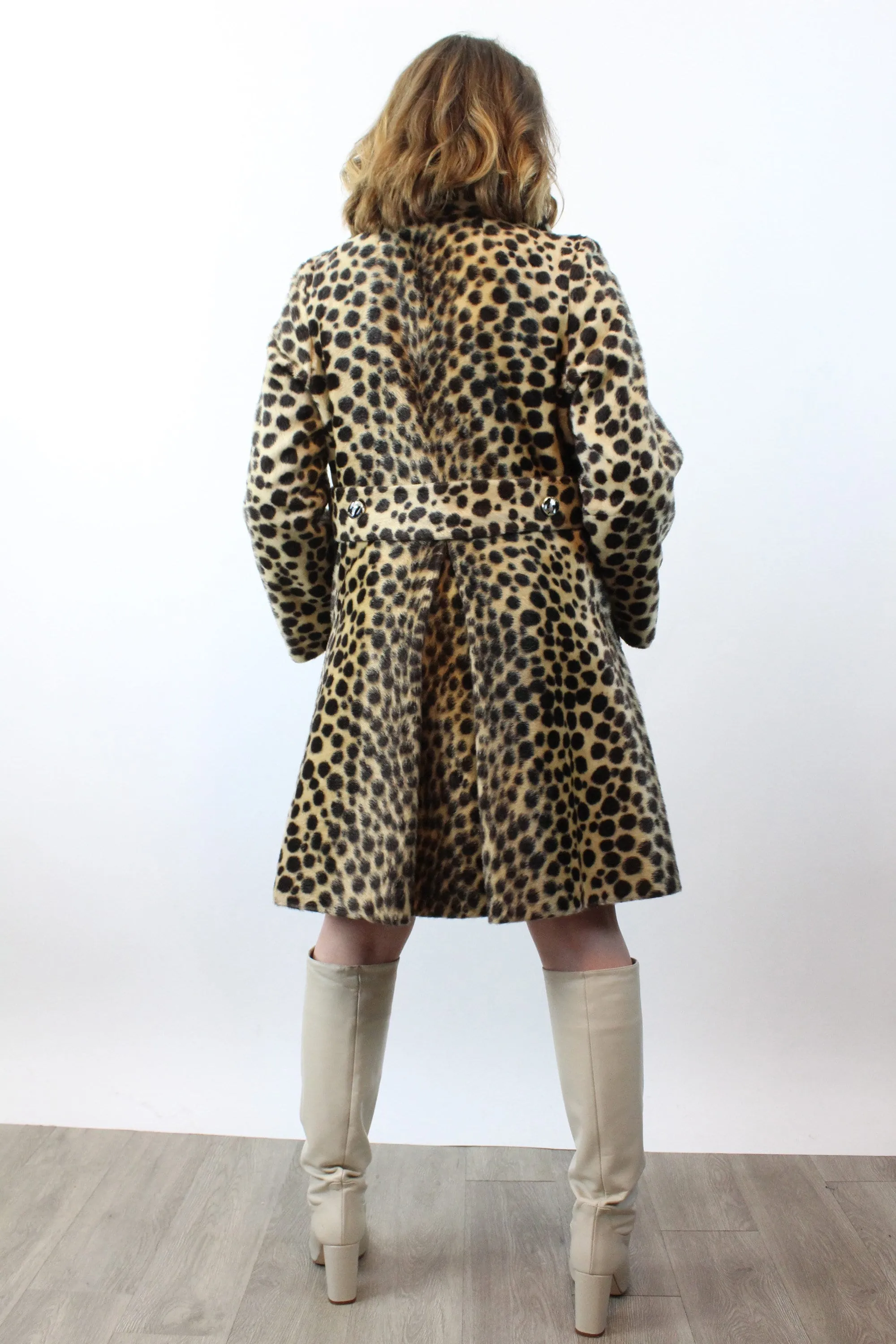 1960s faux LEOPARD print coat small medium | new fall