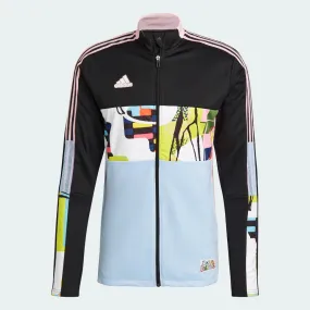 Adidas Love Unites Tiro Track Jacket - Black-Pink-Light Blue