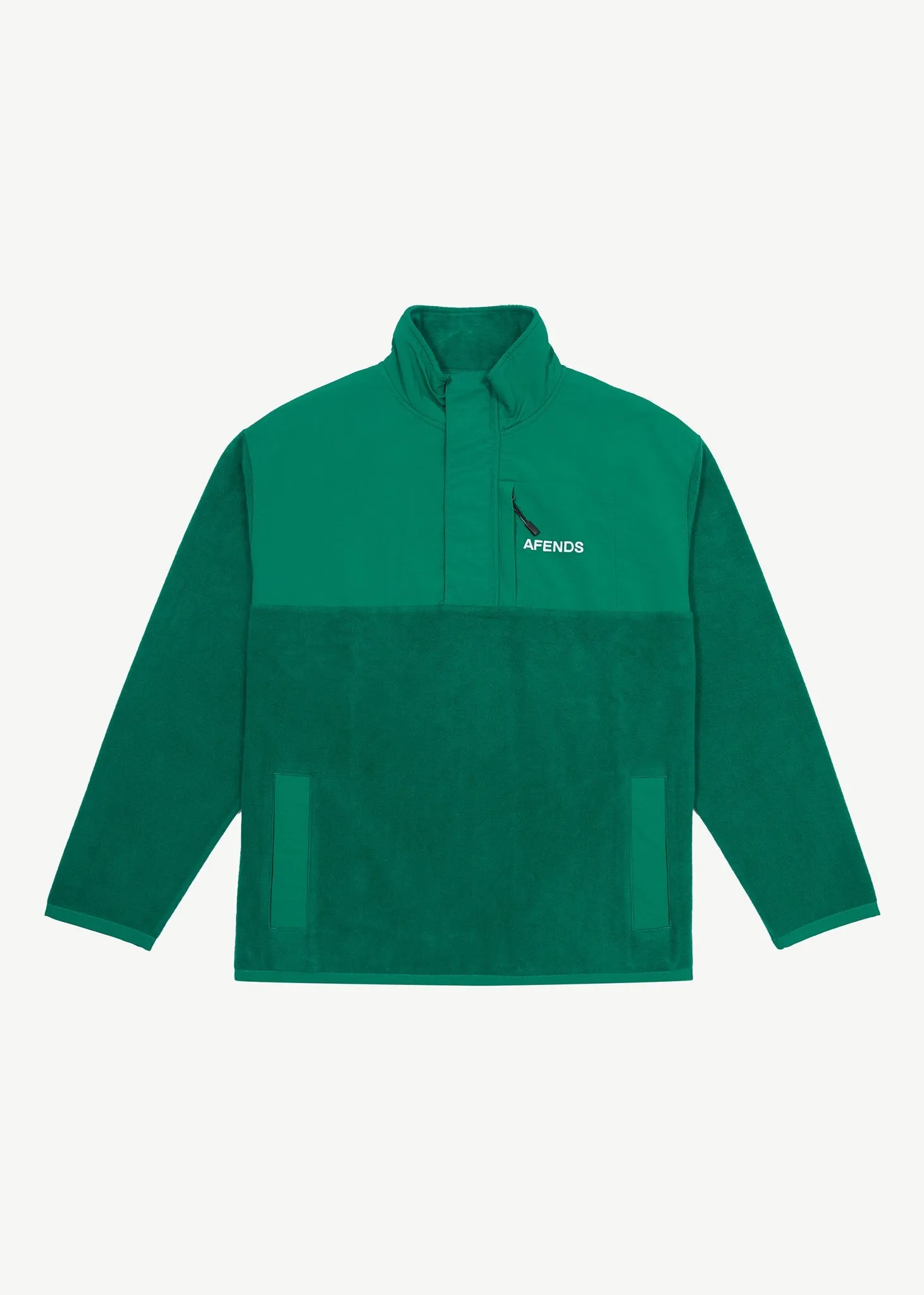 AFENDS Mens Intergalactic - Fleece Pullover - Emerald