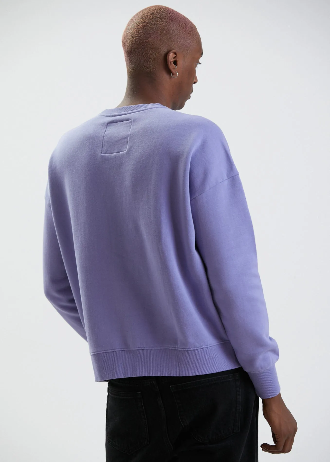 Afends Mens Misprint - Recycled Crew Neck Jumper  - Violet