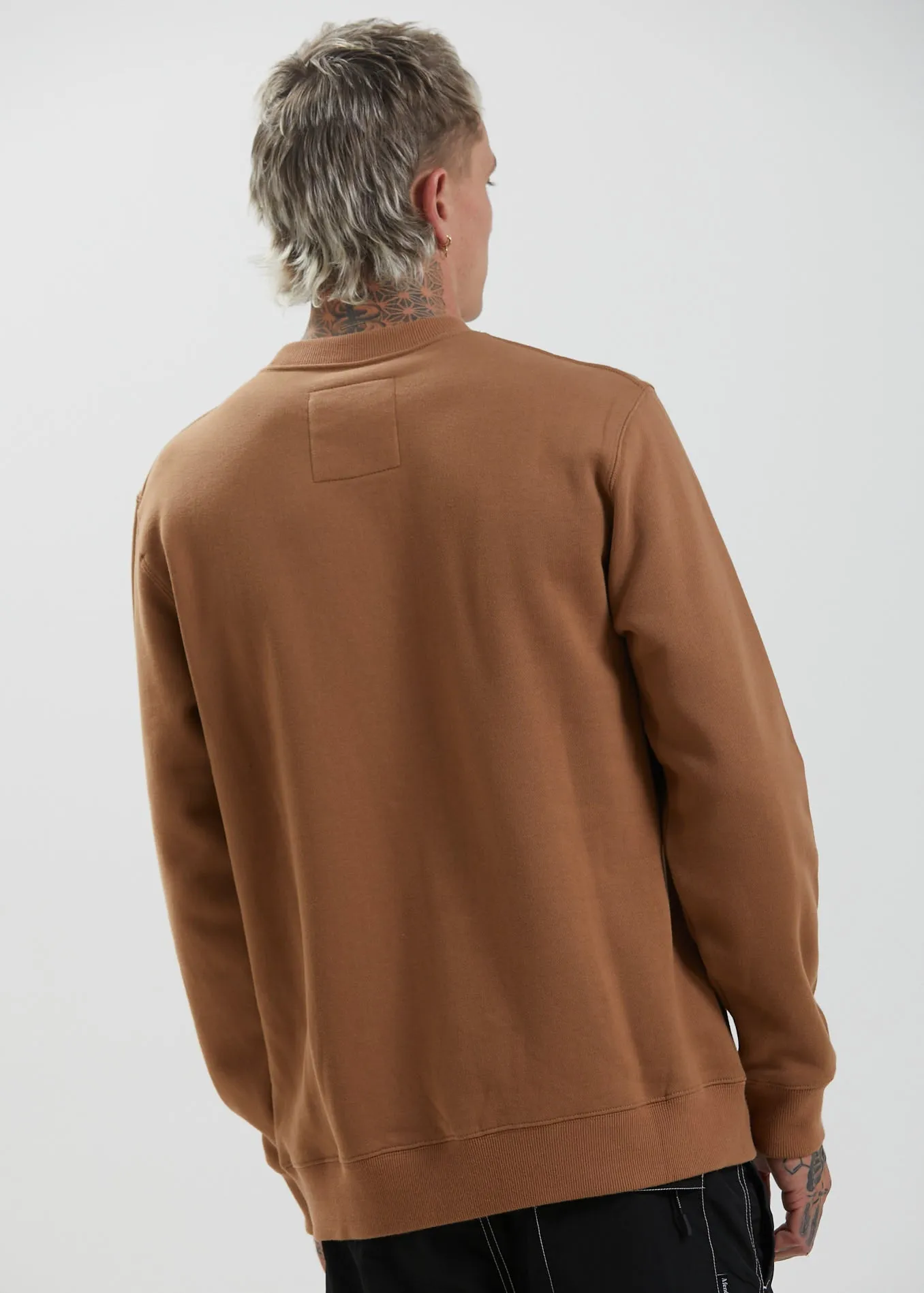 Afends Mens Supply - Recycled Crew Neck Jumper - Camel