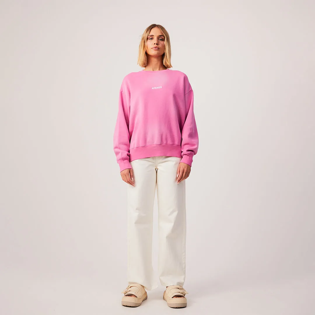 AFENDS Womens Boundless - Crew Neck Jumper - Bubblegum