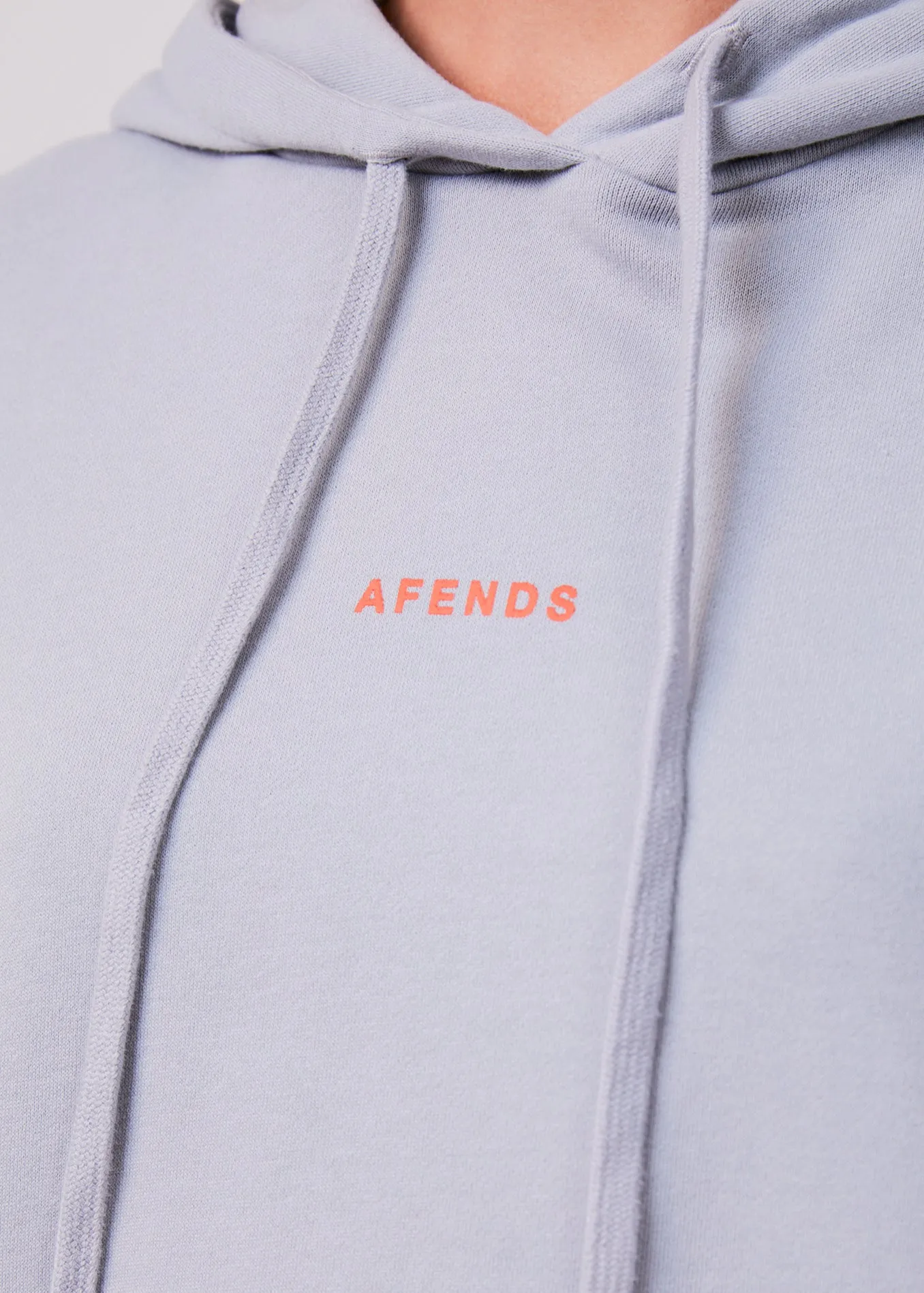 AFENDS Womens Carvings - Cropped Hoodie - Grey