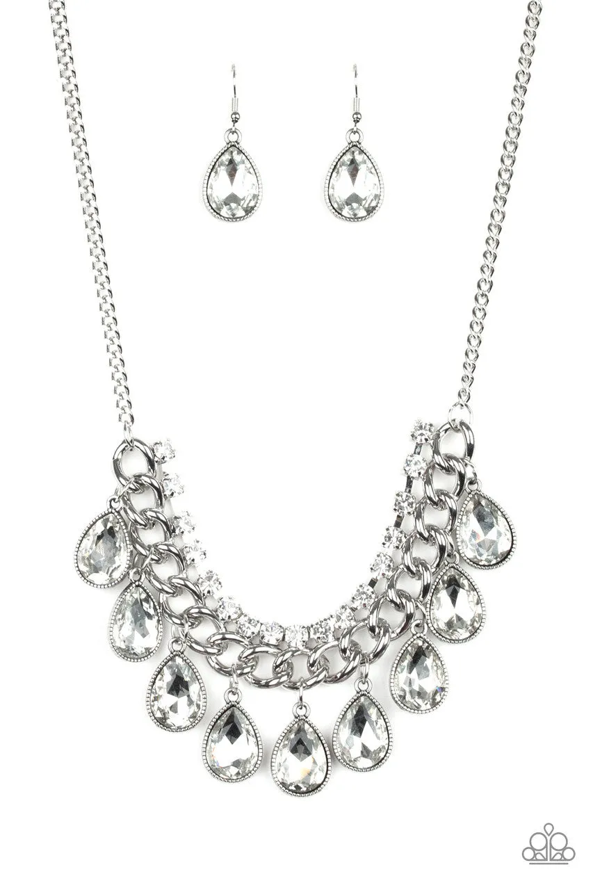 All Toget-HEIR Now White Paparazzi Necklace