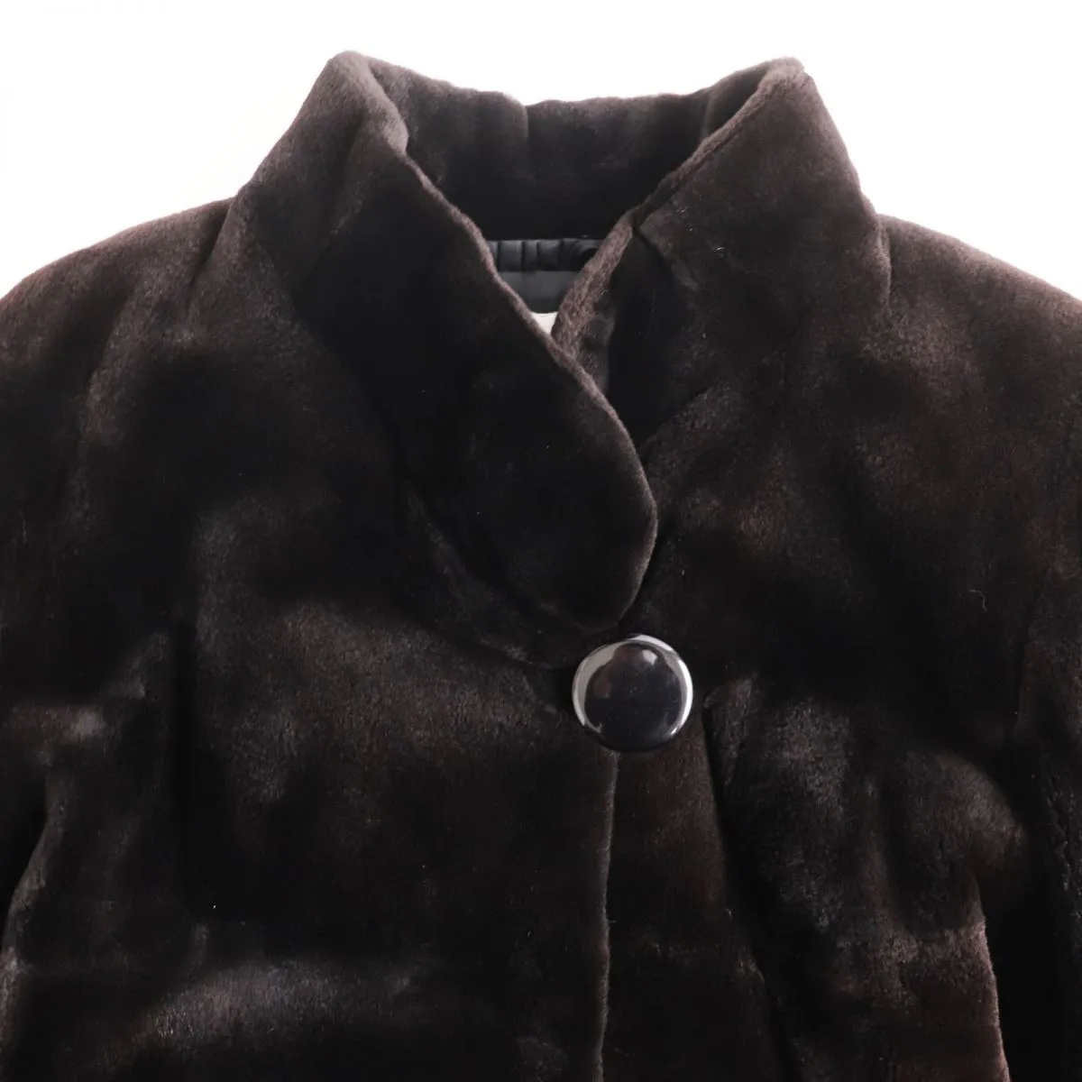 Altima Mink Fur Coat Dark Brown