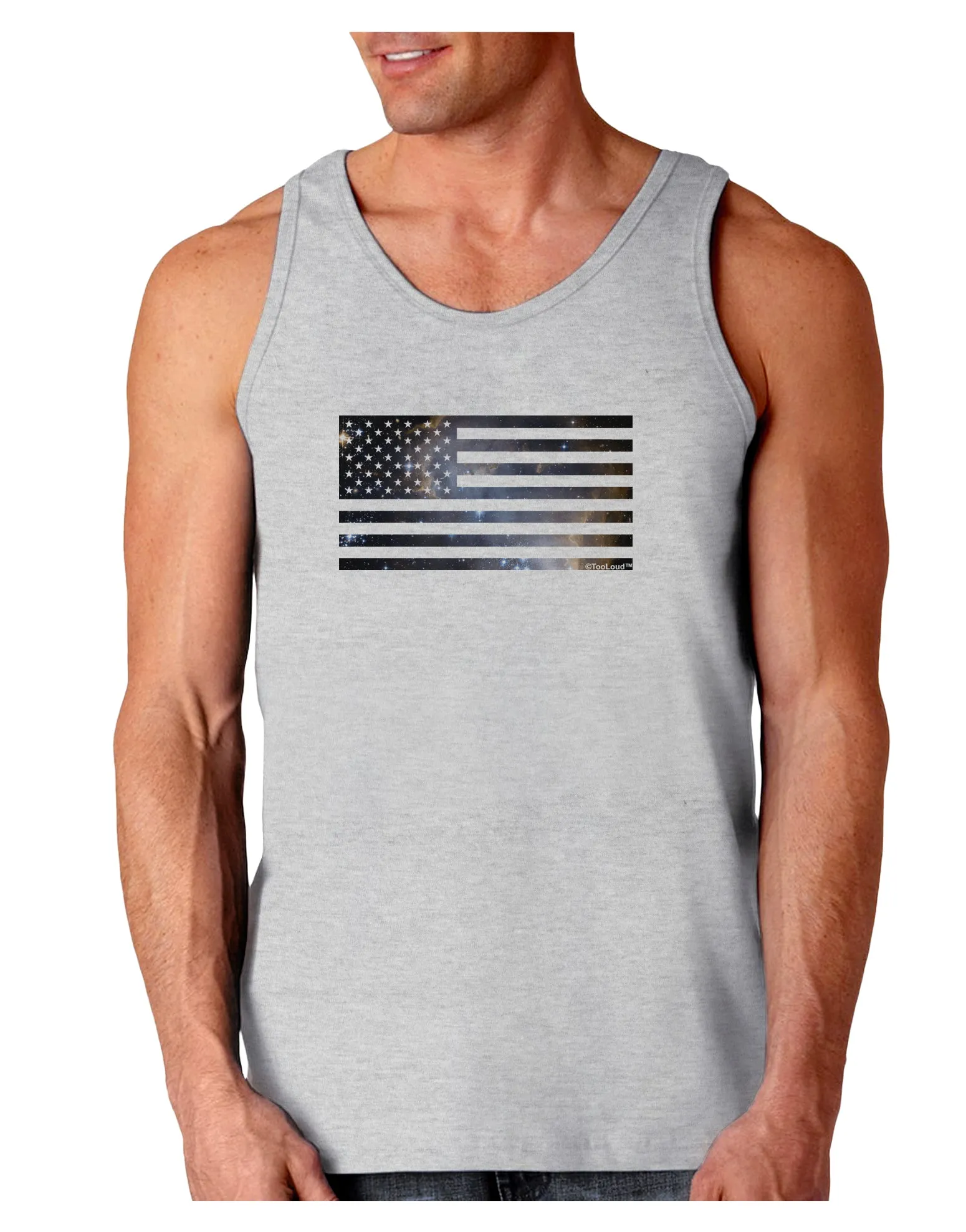 American Flag Galaxy Loose Tank Top  by TooLoud