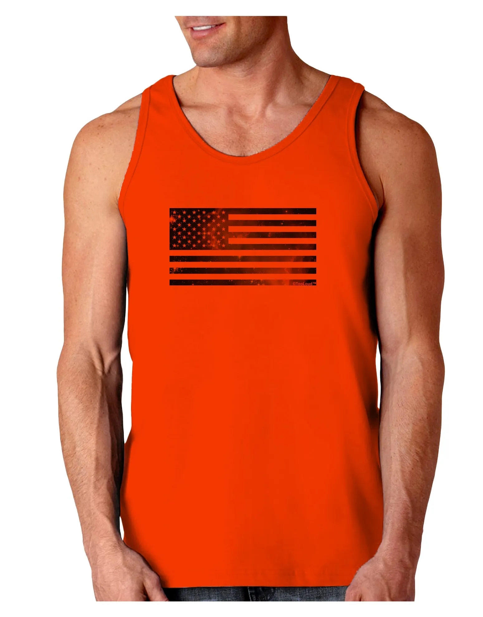 American Flag Galaxy Loose Tank Top  by TooLoud