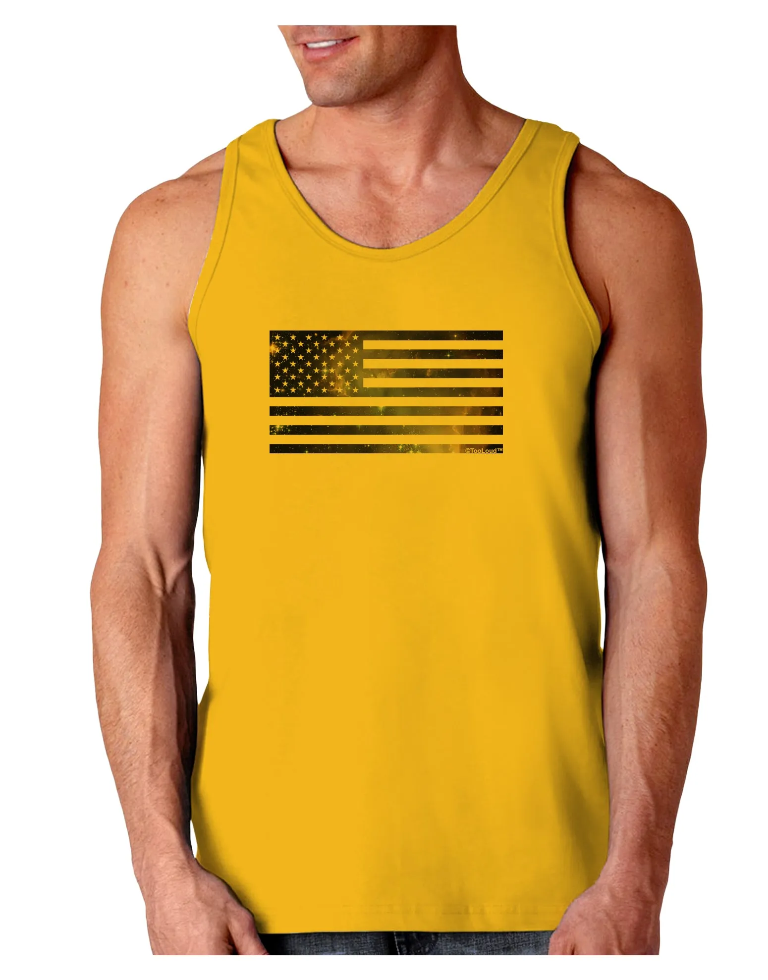 American Flag Galaxy Loose Tank Top  by TooLoud