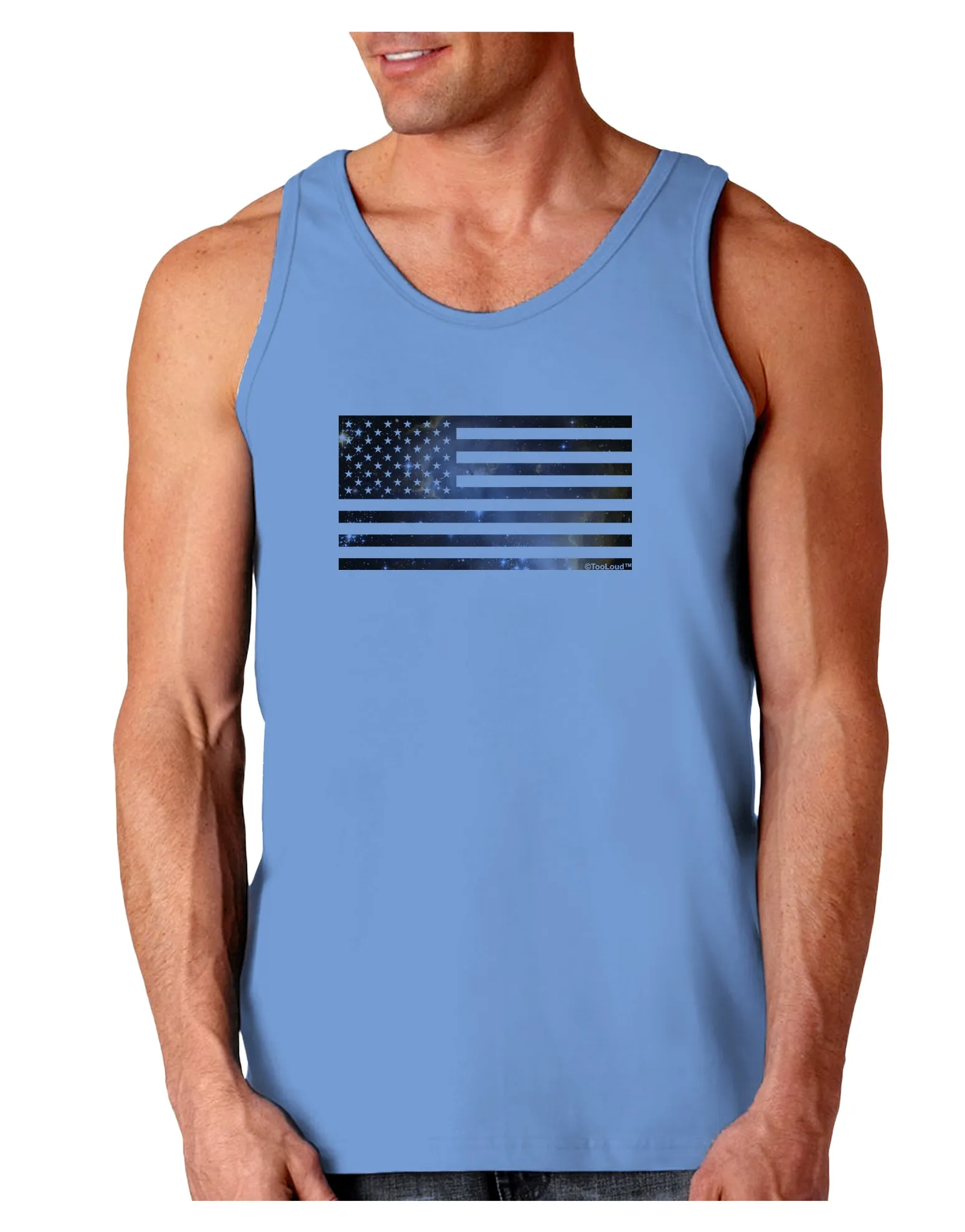 American Flag Galaxy Loose Tank Top  by TooLoud