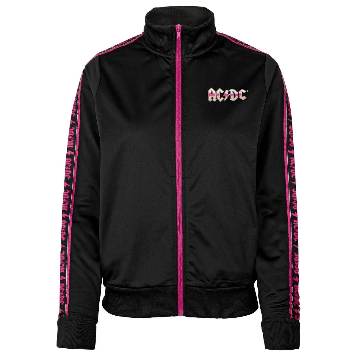 Amplified Womens/Ladies AC/DC Tricot Taped Track Jacket