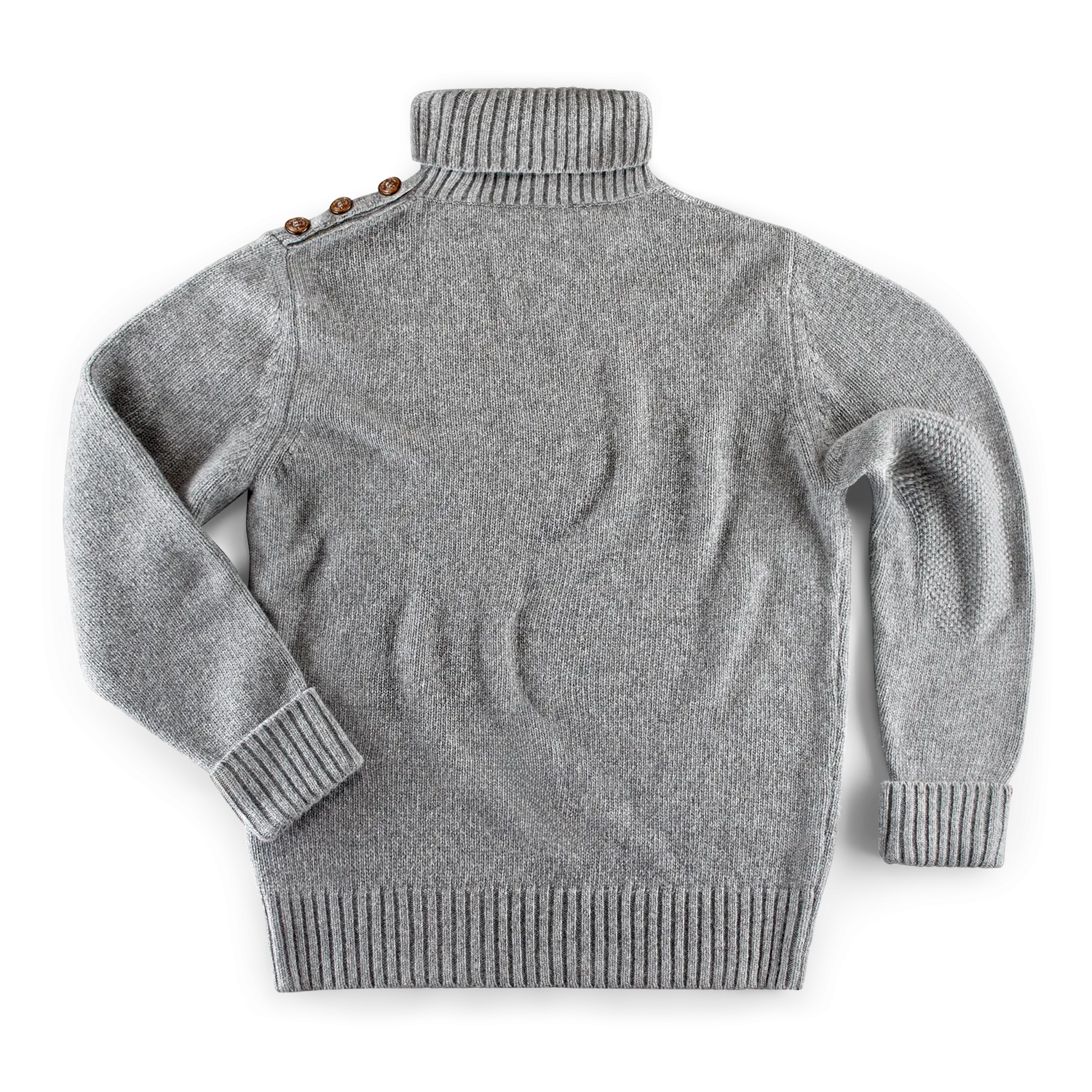 &SONS Ahab Submariner Rollneck Jumper Grey