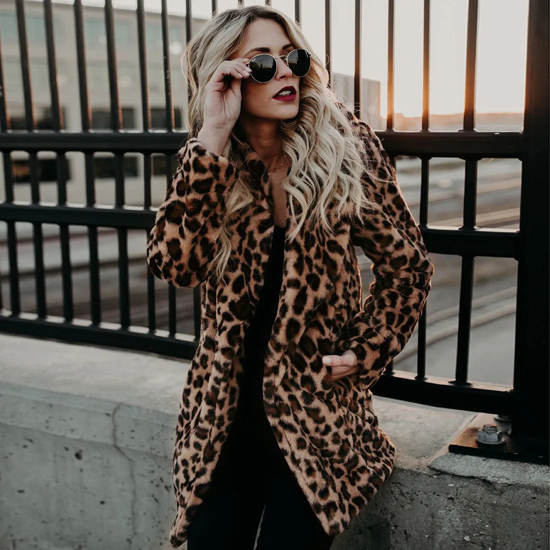 Animal Print Winter Coat