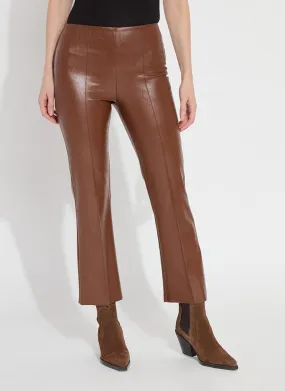 Ankle Elysse Vegan Leather Pant in Whiskey by Lysse