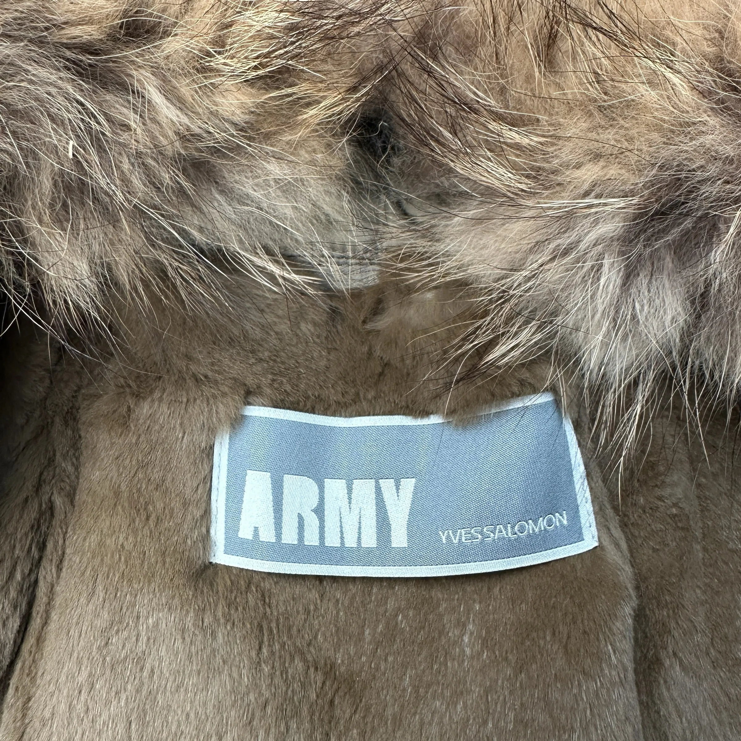 Army Kaki Jacket w/Fur - S