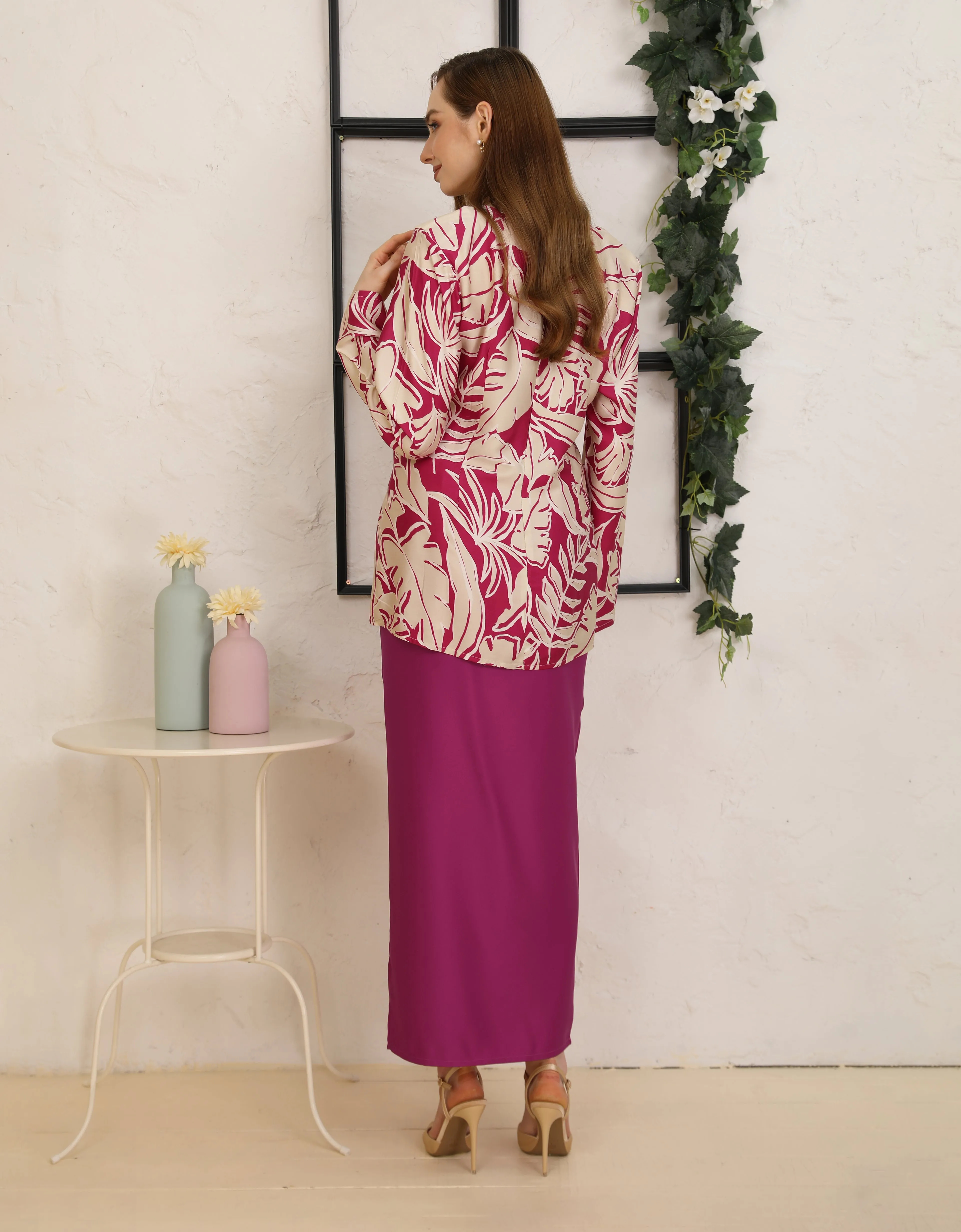 BAJU KURUNG KEDAH JESLYN (MAGENTA)