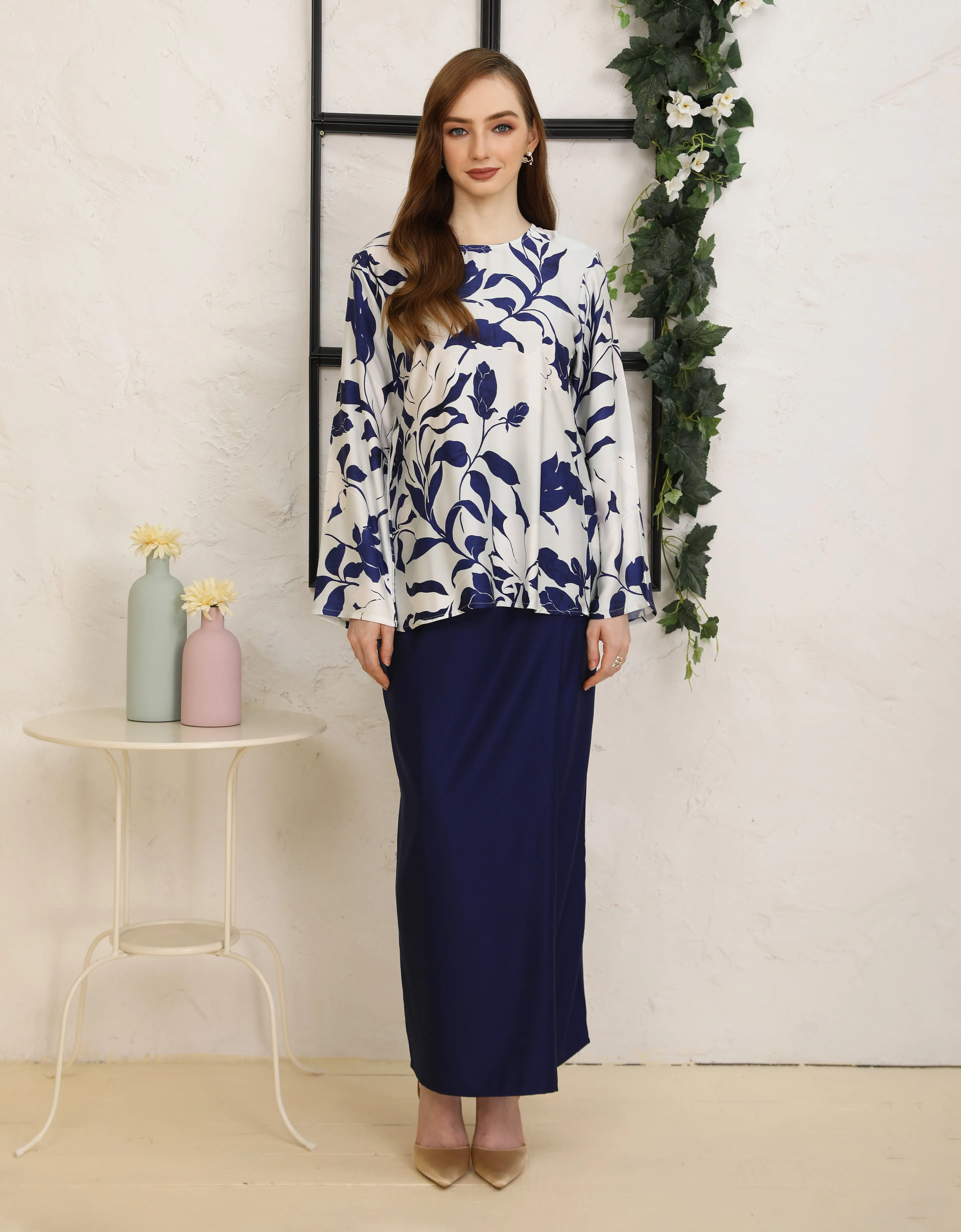 BAJU KURUNG KEDAH JESLYN (NAVY BLUE)