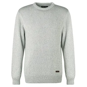 Barbour Cotton Twist Nelson Mens Crew Neck Jumper - Oyster