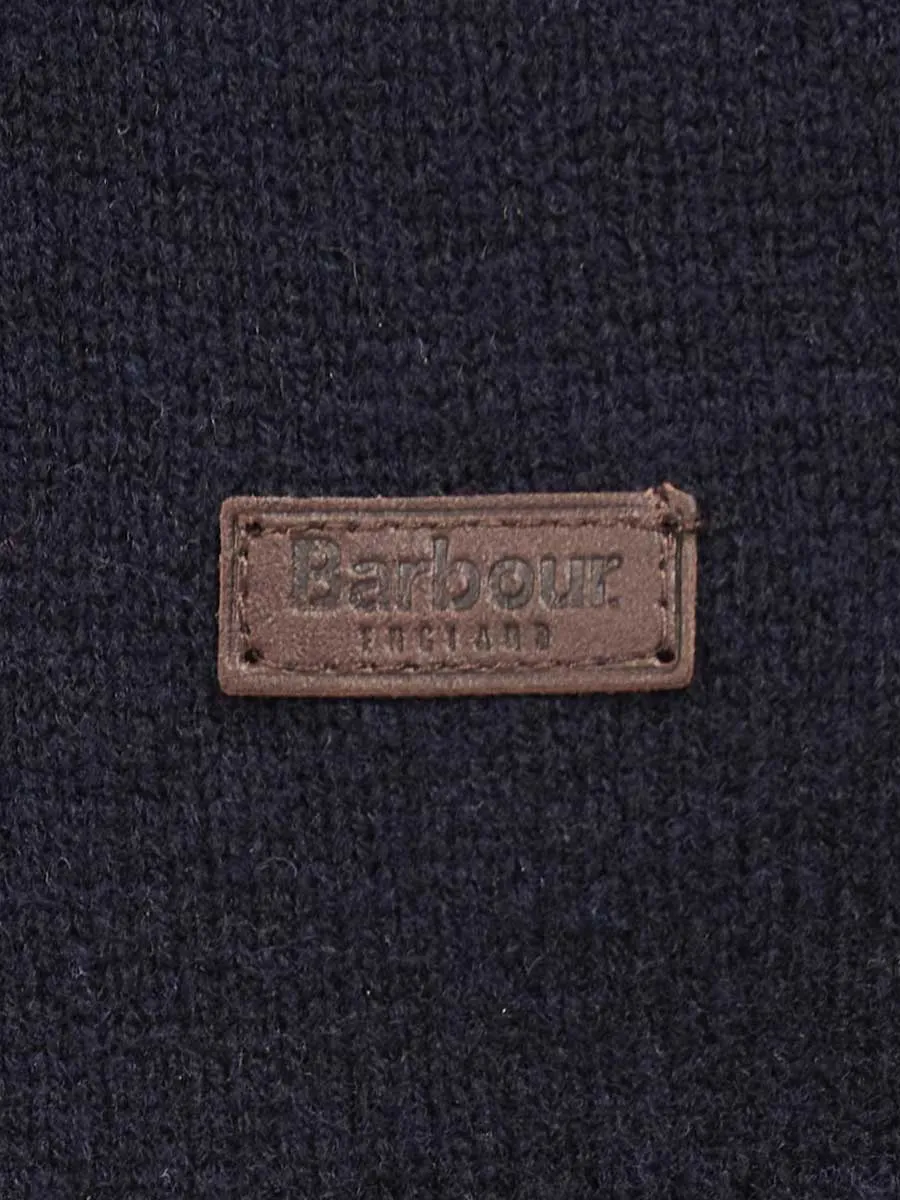 BARBOUR Patch Lambswool Crew Neck Pullover - Mens - Navy