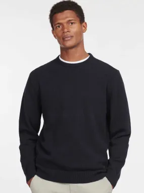 BARBOUR Patch Lambswool Crew Neck Pullover - Mens - Navy