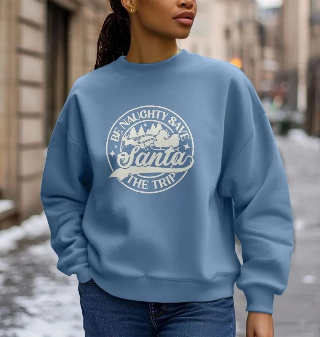 Be Naughty Women's Oversized Christmas Jumper