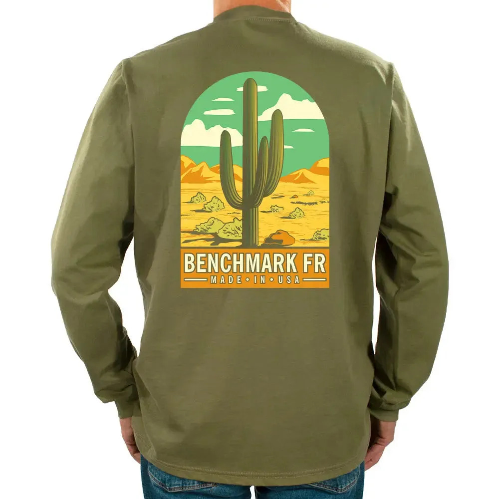 BENCHMARK FR - Saguaro, Stay Lucky Flame Resistant Shirt - Army Green