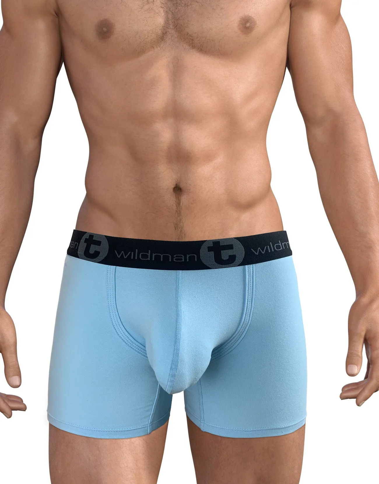 Big Boy Pouch 5" Inseam Boxer Brief Light Blue