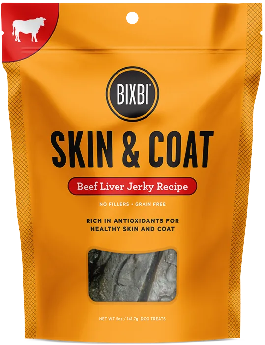 Bixbi Skin & Coat Beef Liver Jerky Dog Treats