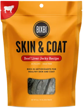 Bixbi Skin & Coat Beef Liver Jerky Dog Treats