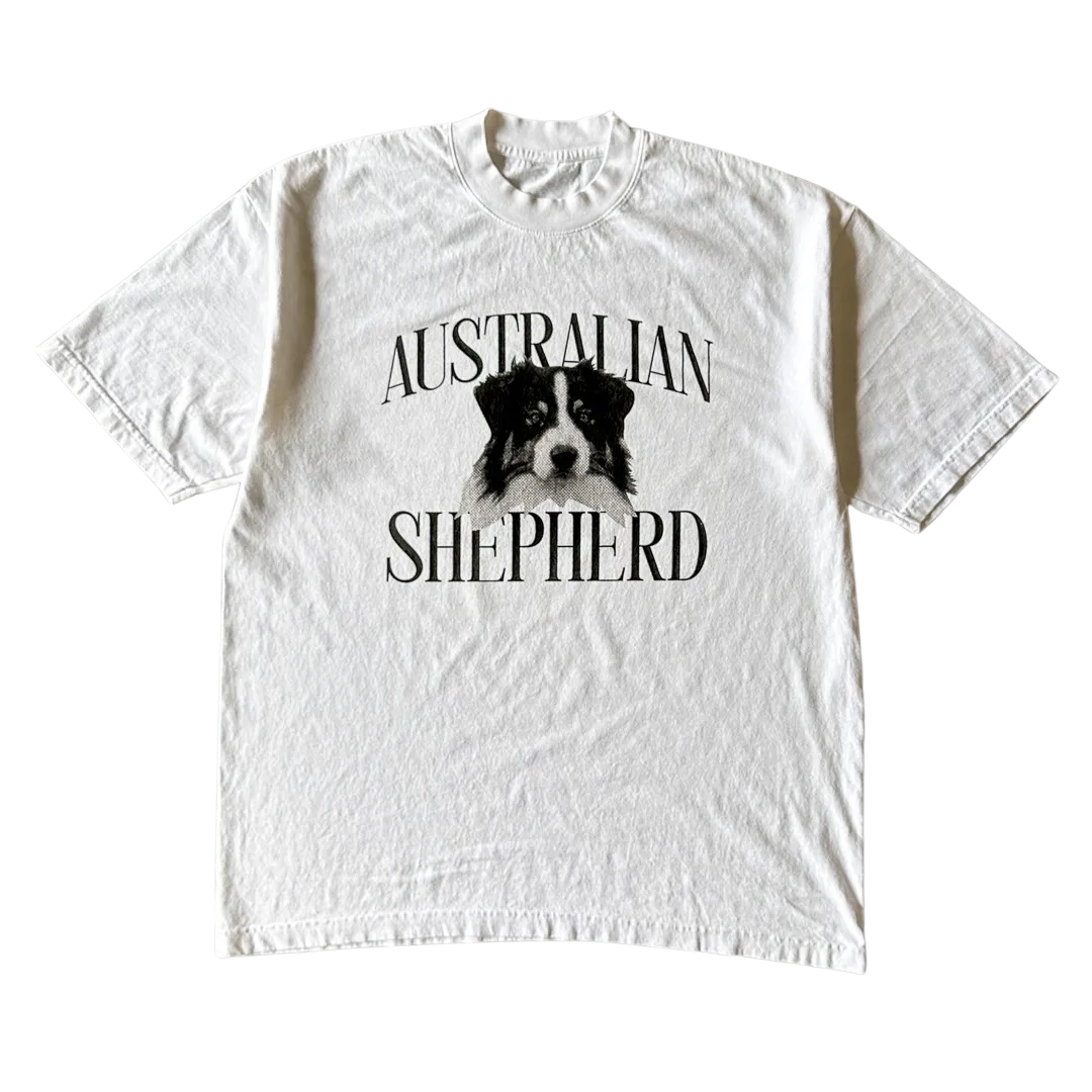 Black and White Australian Shepherd Tee