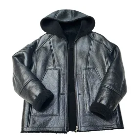 Black Lamb Leather Jacket - S