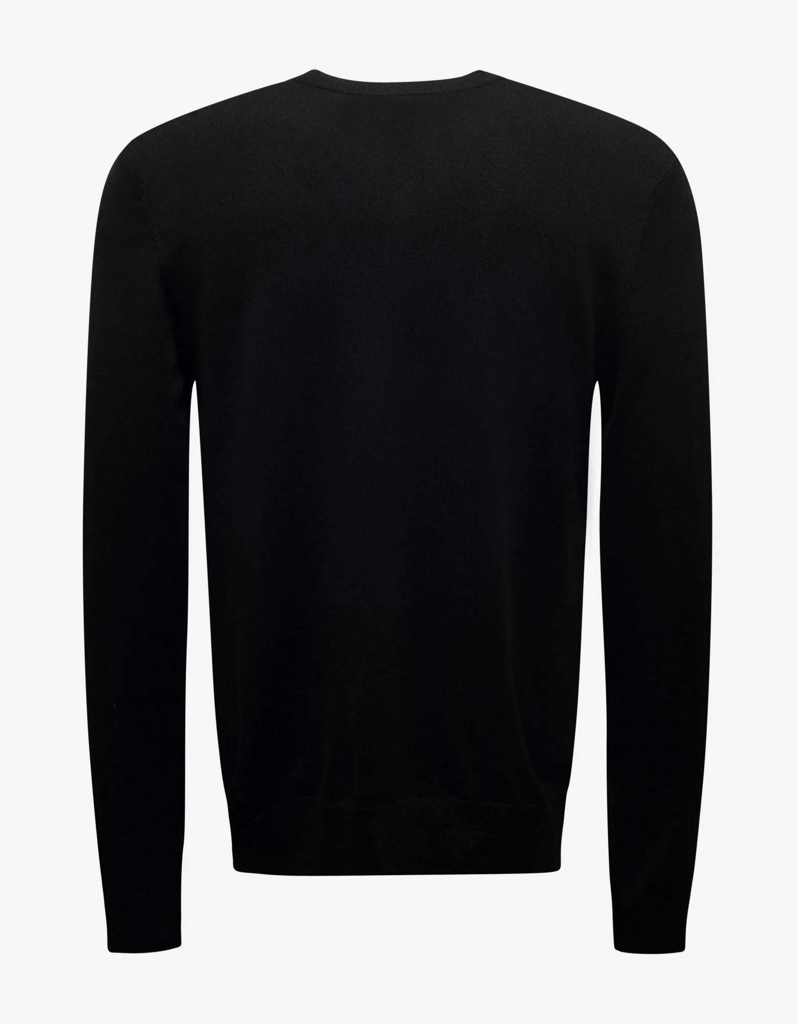 Black Logo Patch Wool Sweater