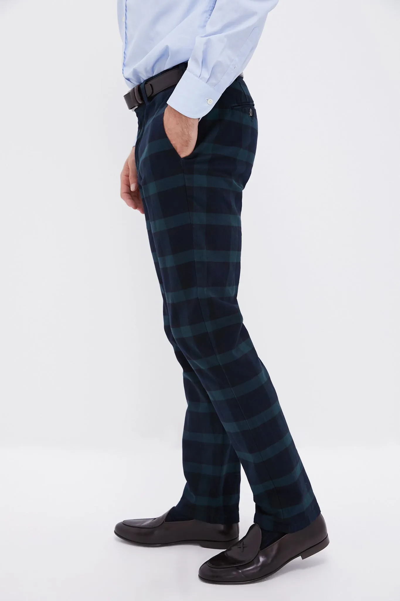 Blackwatch Tartan Stretch Twill Harbor Pants (34" Inseam)