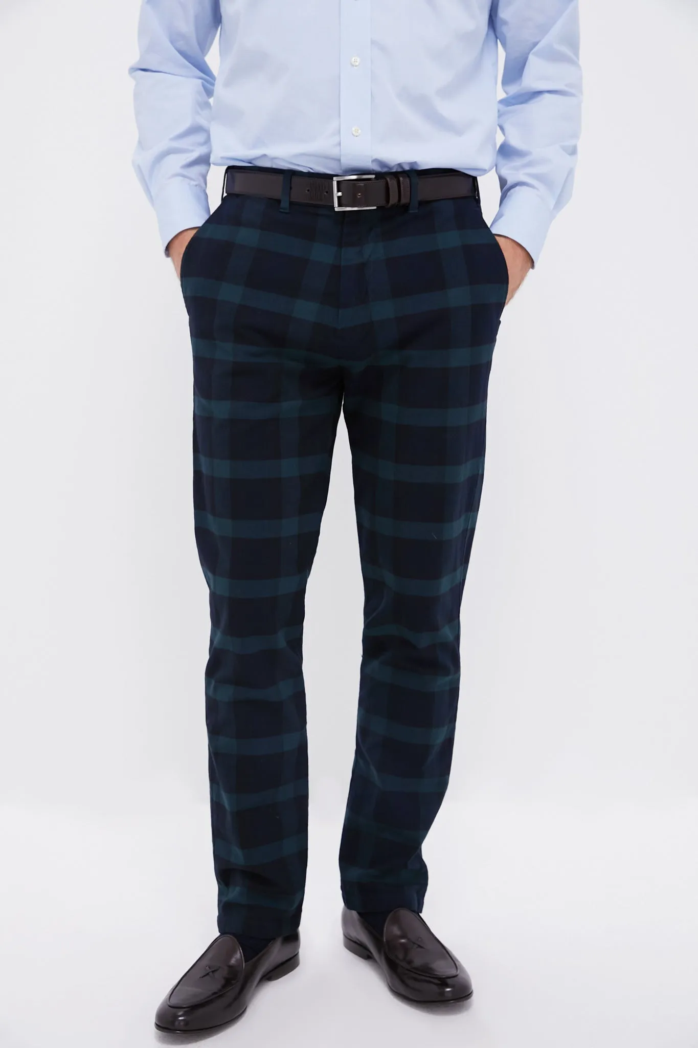 Blackwatch Tartan Stretch Twill Harbor Pants (34" Inseam)