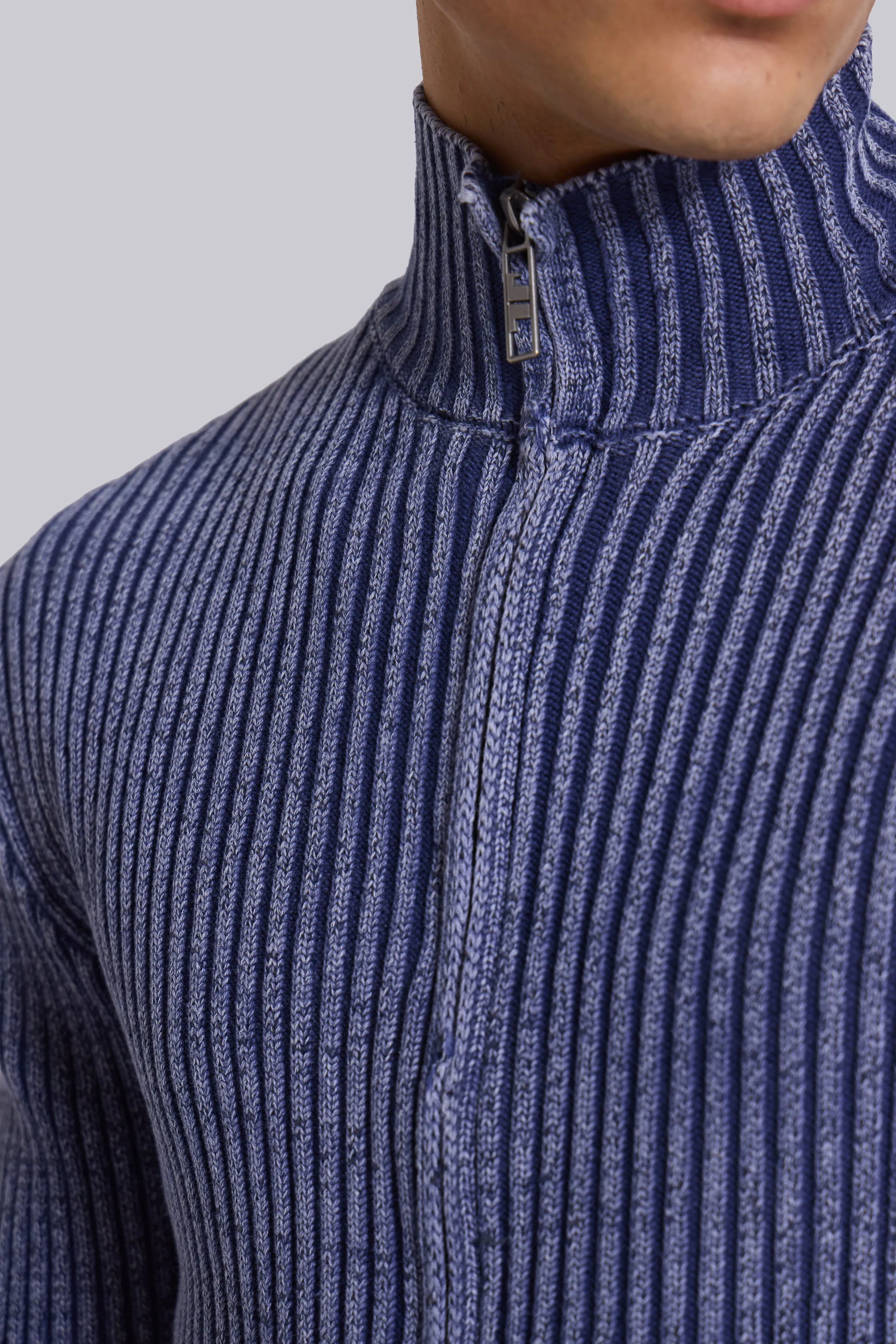 Blue Lucid Knit Track Top