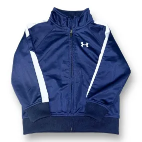 Boys Under Armour Size 4 Navy & White Warm Up Jacket