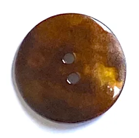 Brown 7/8" Shiny Agoya Shell 2-Hole Button  #1240