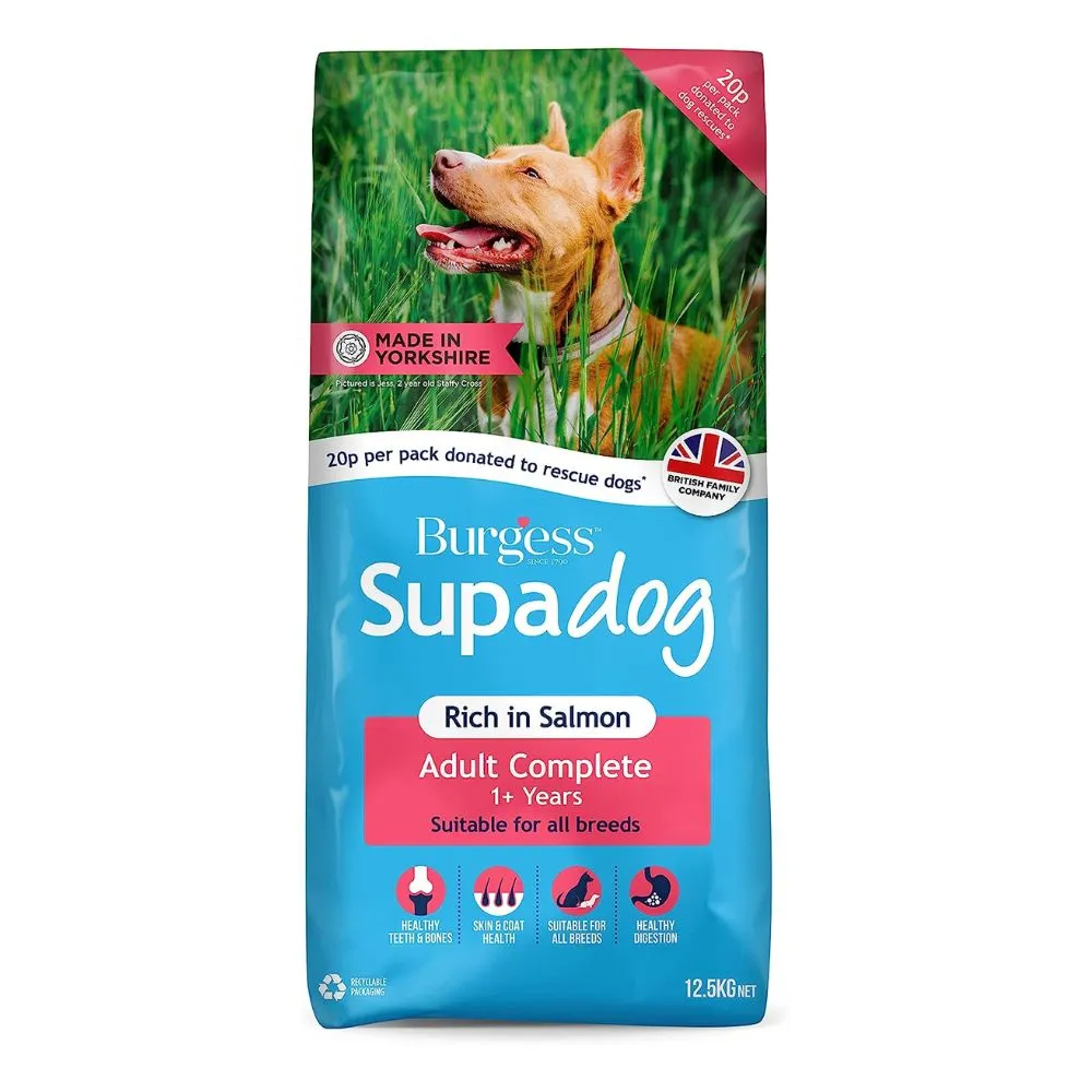 Burgess Supadog Adult Rich in Salmon Dog Food 12.5kg