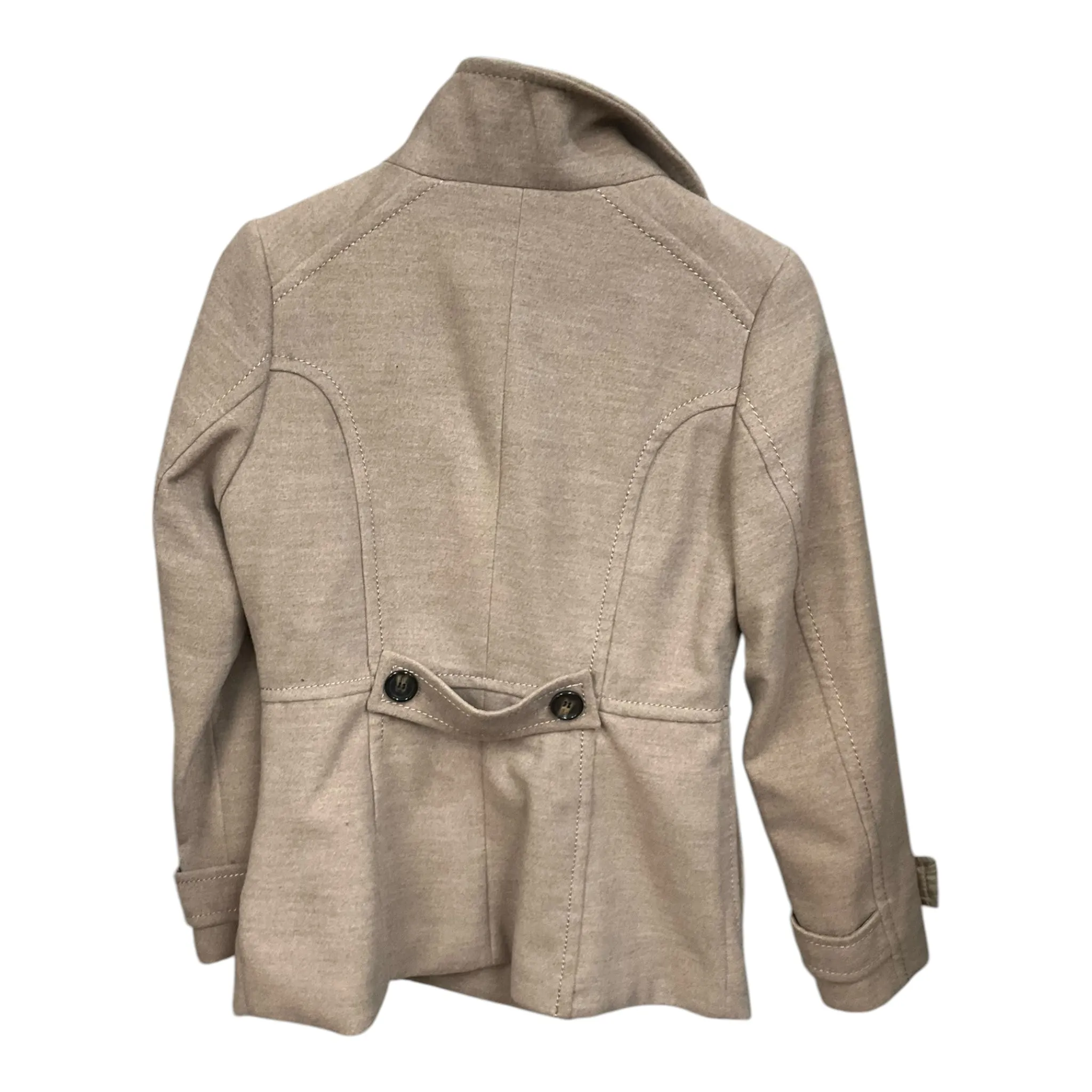 Coat Peacoat By H&m In Taupe, Size: M