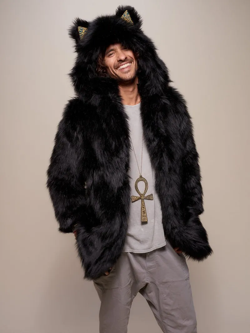 Collector Edition Black Wolf Faux Fur Coat