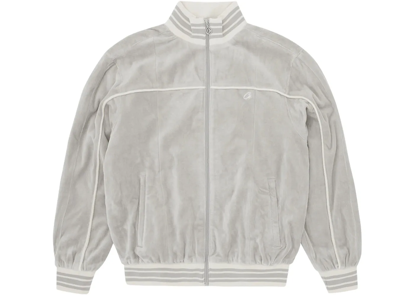 Corteiz VVS Uptown Velour Track Jacket 'Grey'