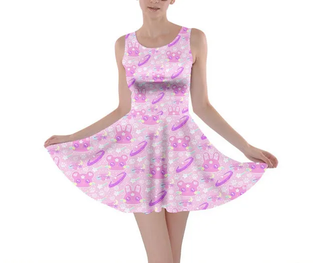 Cosmic Cuties Pink Skater Dress [made to order]