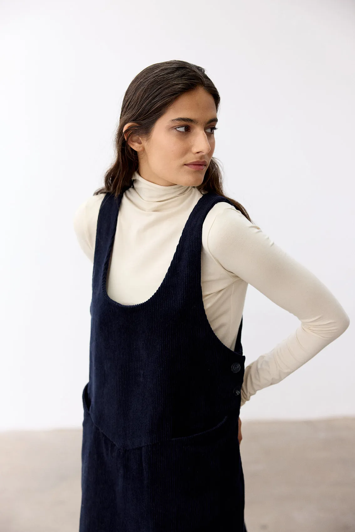 Cotton Corduroy Jumper - Medianoche