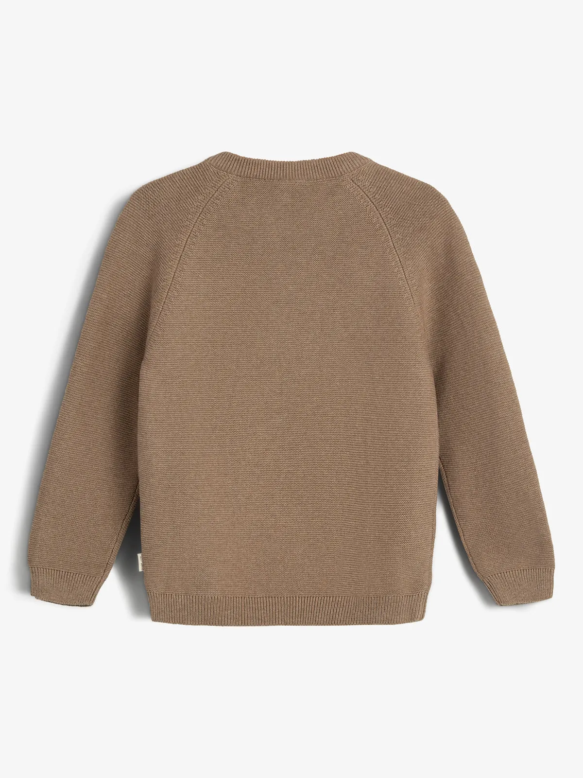 Cotton Knit Jumper - Kids - Beige Melange