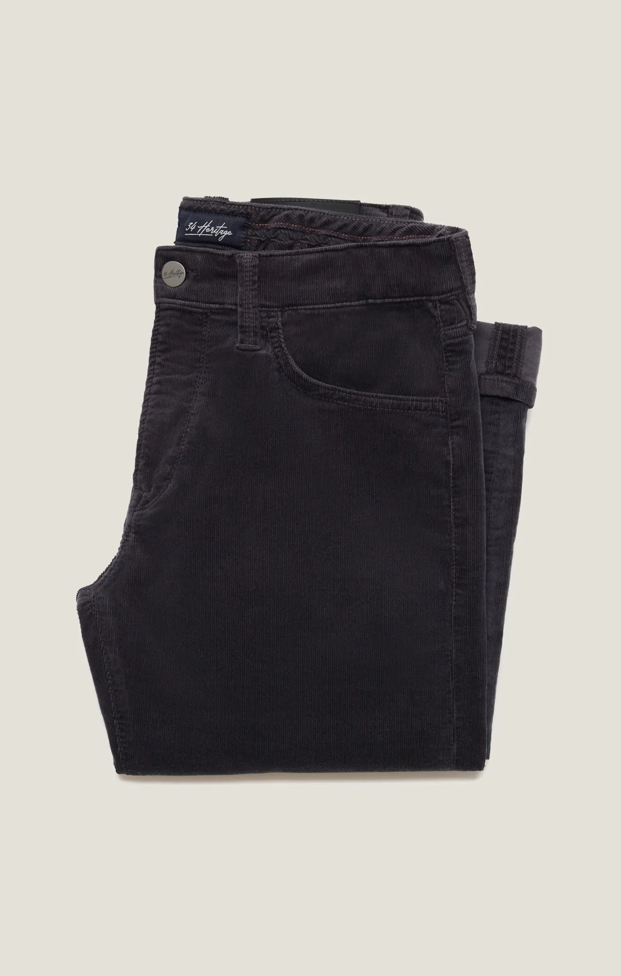 Courage Straight Leg Pants in Charcoal Cord