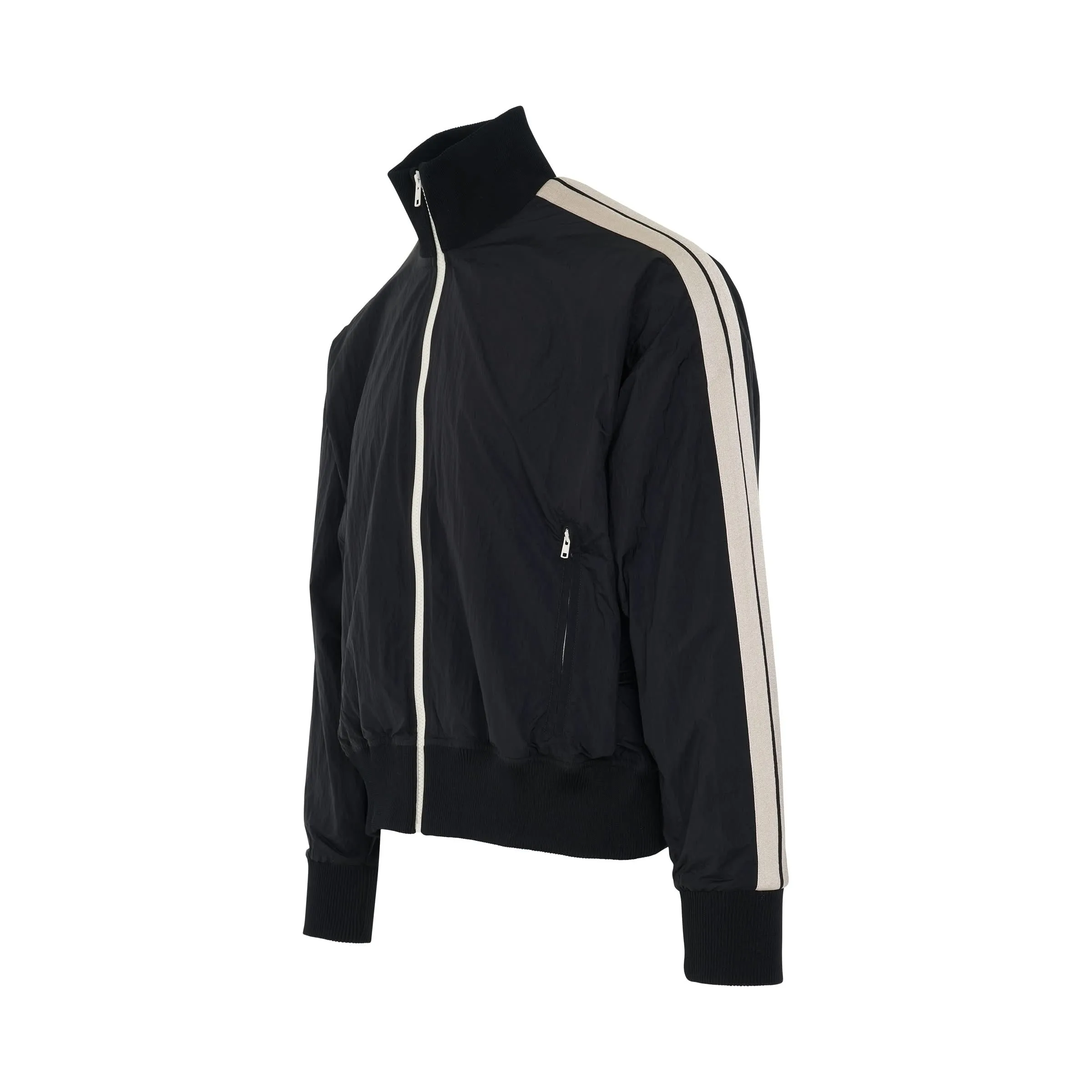 Curved Logo Wr Track Jacket in Black